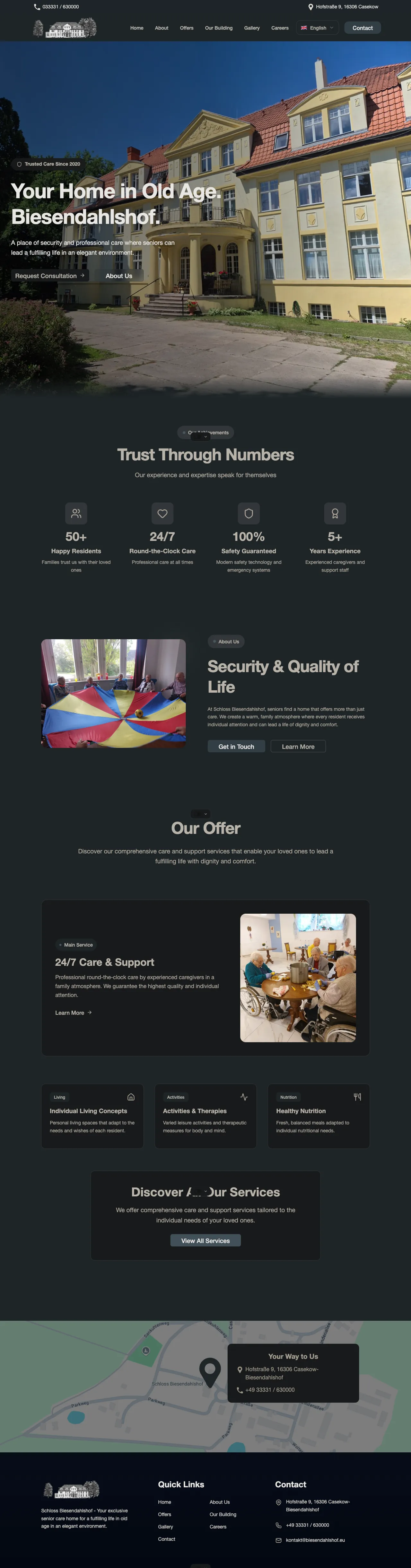 Schloss Biesendahlshof care home institutional website